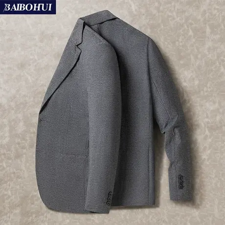春季新款休闲西装男士外套帅气青年时尚修身灰色小西服薄款单西男图片