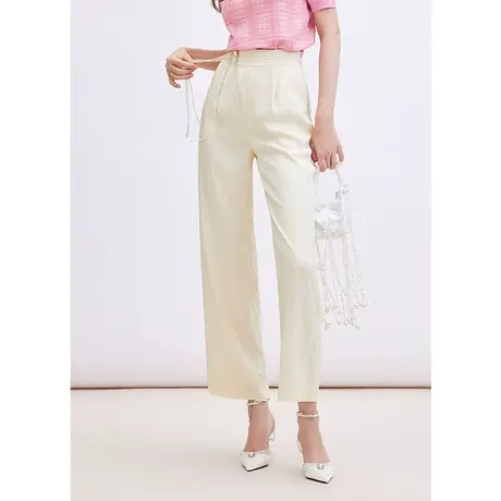 miss COCOON中国风休闲裤2023新款夏季女时尚干爽高腰阔腿休闲裤商品大图