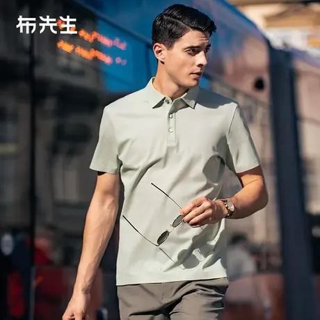 MrBu布先生专利领纯棉短袖t男2024夏季新款翻领t恤男装AT15037商品大图