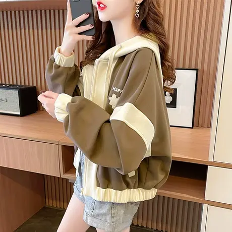 早秋短款外套女春秋季韩版宽松大码设计感小众小个子初秋薄款开衫商品大图