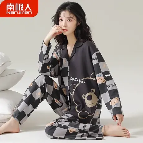 睡衣女春秋款纯棉长袖女士秋冬款精品家居服春秋季女款2023年新款商品大图