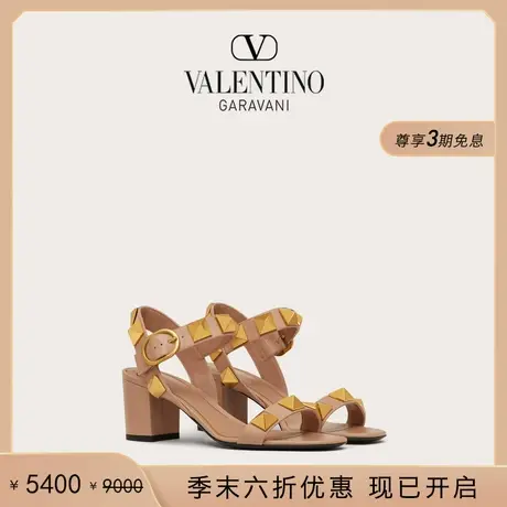[季末优惠]华伦天奴VALENTINO女士 ROMAN STUD 小牛皮凉鞋图片