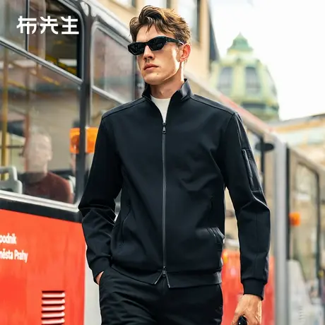 MrBu布先生都市机能风立领夹克2025春双拉链针织外套男BT15526图片