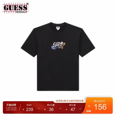 GUESSOriginals  男士纯色简约印花T恤-M4GI06K9XF1商品大图