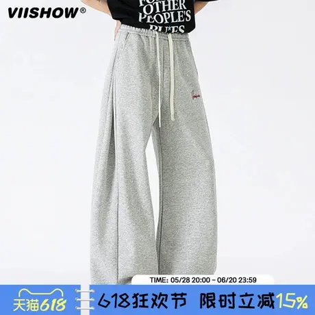 VIISHOW日系裤子男2025夏季ins潮流休闲宽松运动直筒阔腿休闲裤商品大图