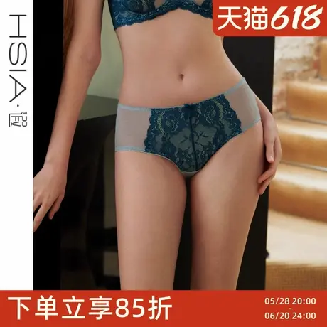 【倾城之恋小裤】遐性感蕾丝内裤纯棉裆不夹臀超薄中腰包臀平角裤图片