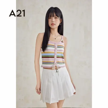 A21吊带背心女生夏季设计感显瘦无袖上衣图片