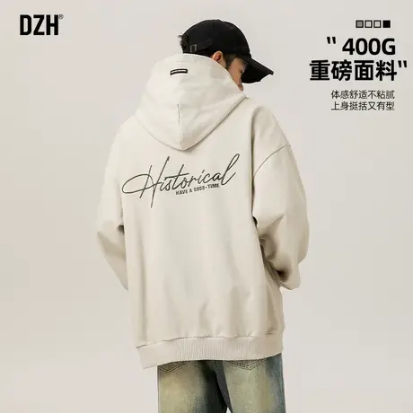 青少年刺绣连帽卫衣男秋季2025新款日系长袖上衣套头打底衫连帽衫商品大图