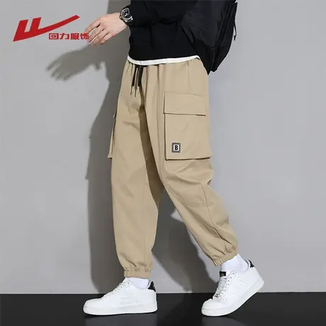 回力日系复古束脚工装裤男士春秋季2025新款宽松休闲运动九分裤子商品大图
