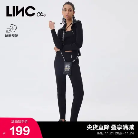 LINCCHIC金羽杰羽绒裤女长款高腰保暖修身弹力羽绒裤Y21607247图片