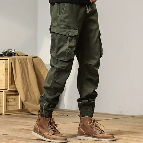 新款工装裤子男宽松束脚哈伦裤ins超火男装休闲裤束脚宽松舒适裤图片