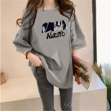 韩版宽松白色短袖T恤女夏季2024新款ins潮中长款纯棉大码半袖上衣图片