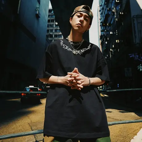 Nuthink欧美潮牌小众短袖T恤男潮中性风潮流宽松oversize半袖夏季商品大图