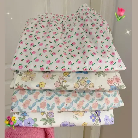 春日甜美系碎花睡裤纯棉女柔软可爱复古长裤商品大图