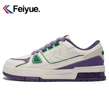 feiyue/飞跃×芝麻街联名款紫色休闲鞋女2024春季时尚潮流板鞋718商品大图