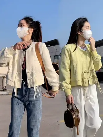 短款外套女2023年新款春装棒球服上衣韩版宽松时尚洋气夹克小外套图片