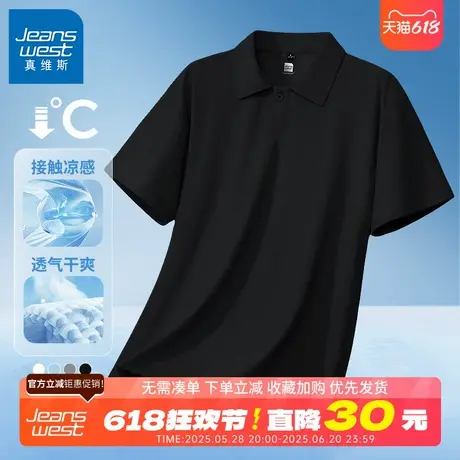 GV真维斯男士polo衫夏季新款商务休闲翻领冰丝t恤短袖男款衬衫B图片
