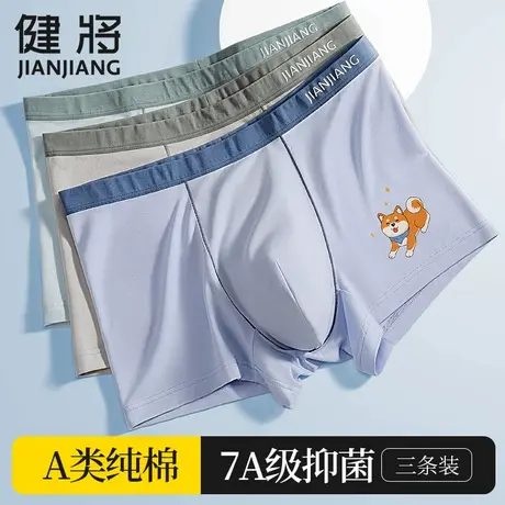 学生内裤青少年发育期纯棉7A抑菌男生大童平角高中初中生四角短裤商品大图