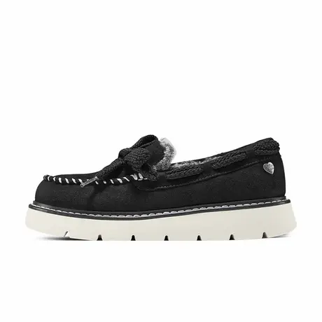 Skechers斯凯奇2025年春夏新款女加绒保暖乐福鞋单鞋一脚蹬豆豆鞋图片
