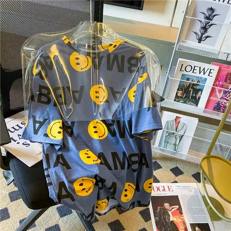 2023年春夏季新款ins潮设计感小众情侣女装正肩辣妹上衣服短袖t恤图片