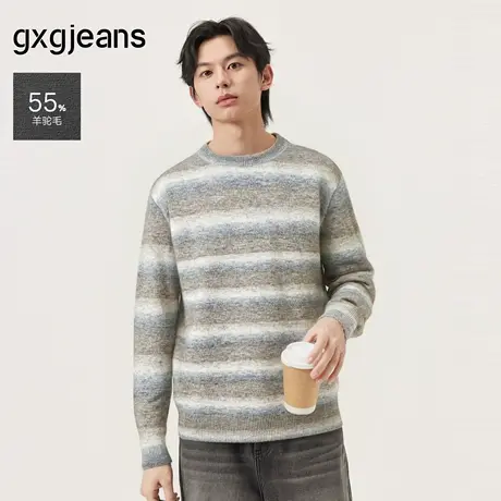 gxg.jeans男装2024年冬季新款圆领毛衫J24X204053商品大图
