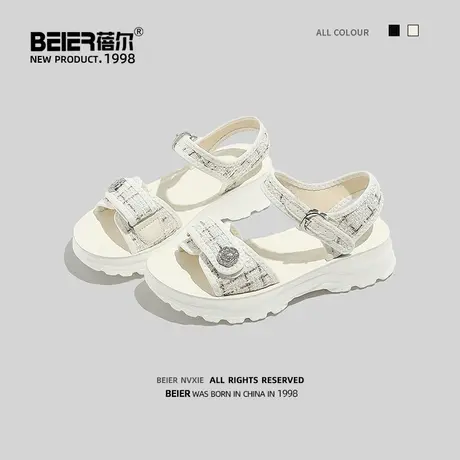 蓓尔凉鞋女2023夏季新款爆款外穿舒适百搭软底防滑运动沙滩凉拖鞋商品大图