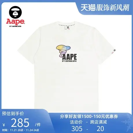 Aape旗舰店男装春夏字母印花小花图案宽松短袖T恤1293XXK商品大图