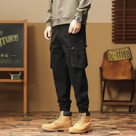 时尚工装裤男款潮流工装裤秋冬男裤休闲裤子男款潮流高级感男裤商品大图