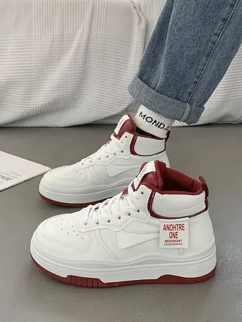 爆款厚底高帮休闲运动鞋女春秋小白鞋2023新款小众百搭国潮板鞋夏商品大图