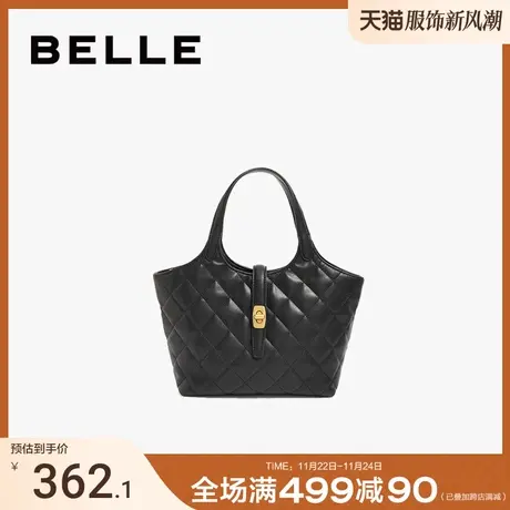 百丽包包女2024新款托特包休闲质感小香风单肩斜挎手提包X6838DX3图片