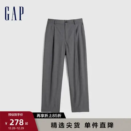 Gap男装春秋时尚通勤商务高级西装裤直筒裤简约舒适休闲裤889625图片