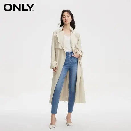 ONLY奥莱春季新款通勤风休闲百搭绑带口袋风衣外套女商品大图
