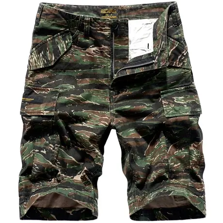 VIP夏季迷彩裤男宽松工装短裤韩版休闲五分裤夏天沙滩七分裤潮牌商品大图