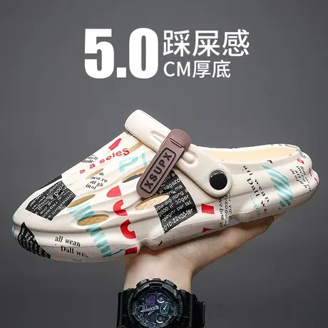 雨鞋男款夏季雨凉鞋钓鱼水鞋厨房防滑胶鞋户外溯溪涉水鞋防水鞋男商品大图