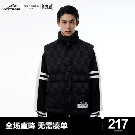 【AIRxPEACE】太平鸟男装 EVERLAST联名棋盘格羽绒马甲BYAGC4A03商品大图