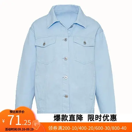 艾格春季女装新品时尚休闲百搭设计感方领小众洋气长袖衬衫W63商品大图