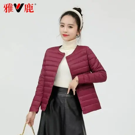 雅鹿妈妈冬装修身保暖羽绒服内胆中老年女装冬季时尚马甲外套女DY图片