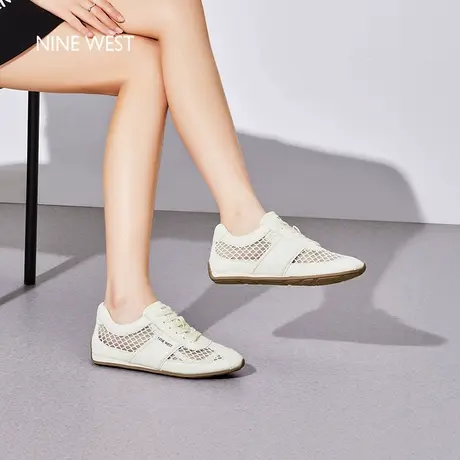 【商场同款】Nine West/玖熙网面阿甘鞋女休闲运动鞋透气软底轻便图片