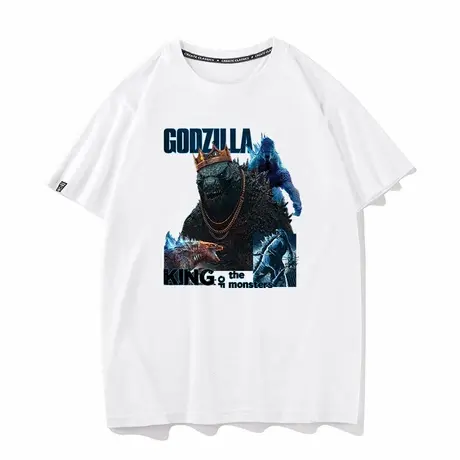 秀洛哥斯拉怪兽之王大战金刚周边衣服半袖夏季新款纯棉短袖T恤男商品大图