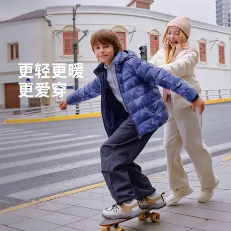 坦博尔2025新款儿童羽绒服轻薄保暖连帽舒适男女童宝宝防风外套商品大图