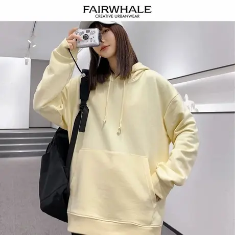 马克华菲连帽卫衣女2025新款春秋款加厚宽松休闲百搭长袖上衣外套图片