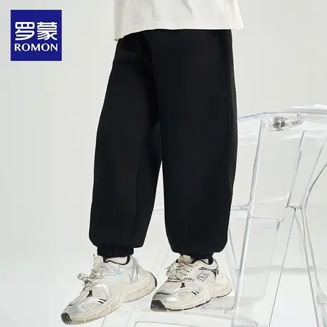 罗蒙童装儿童裤子春秋款男童运动裤洋气卫裤2025新款秋装时髦长裤图片