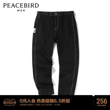 太平鸟男装 明线牛仔裤男图片