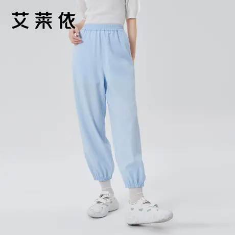 艾莱依商场同款运动裤女夏季时尚爆款直筒裤垂感高级感百搭休闲裤商品大图