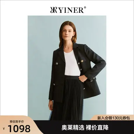 YINER音儿商场同款女装2023秋季新款短外套8C63310036商品大图