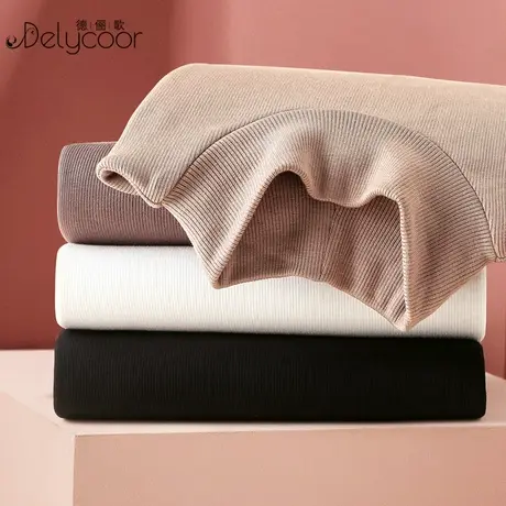 莫代尔半高领打底衫女春秋新款内搭长袖加绒磨毛一体绒纯色上衣潮商品大图