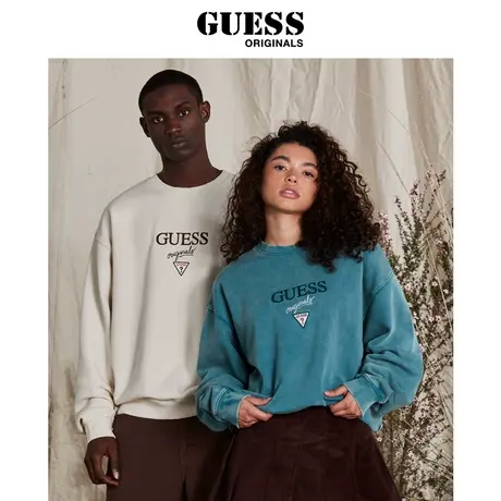 GUESS情侣款美式复古卫衣-商品大图