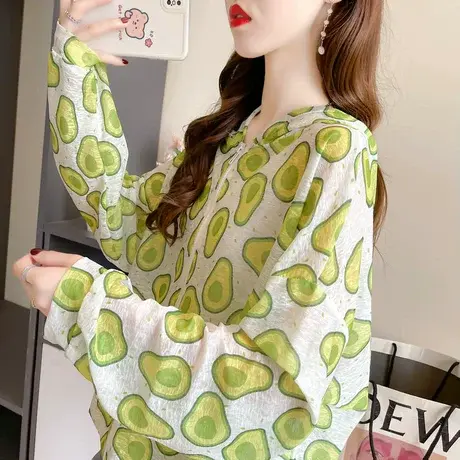 户外骑车防晒衣女夏季韩版宽松大码薄款冰丝凉感防晒服外套空调衫商品大图