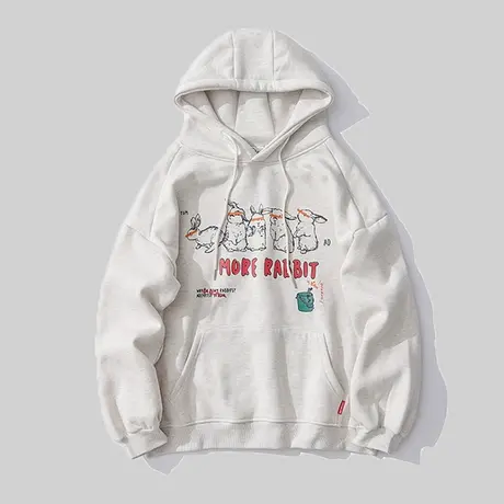 ulzzang卫衣女大码宽松bf慵懒风韩版ins潮超火加绒厚秋冬外套帽衫商品大图