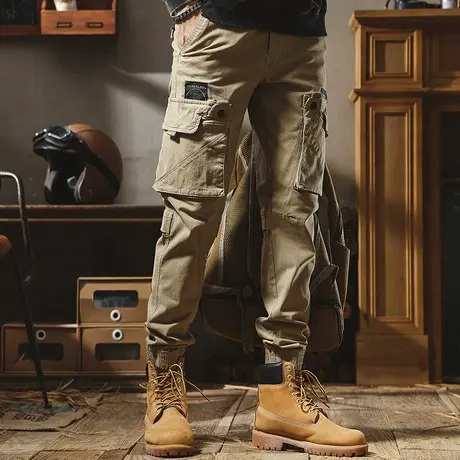 男休闲裤宽松直筒2022年新款男生休闲工装束脚宽松舒适时尚哈伦裤图片